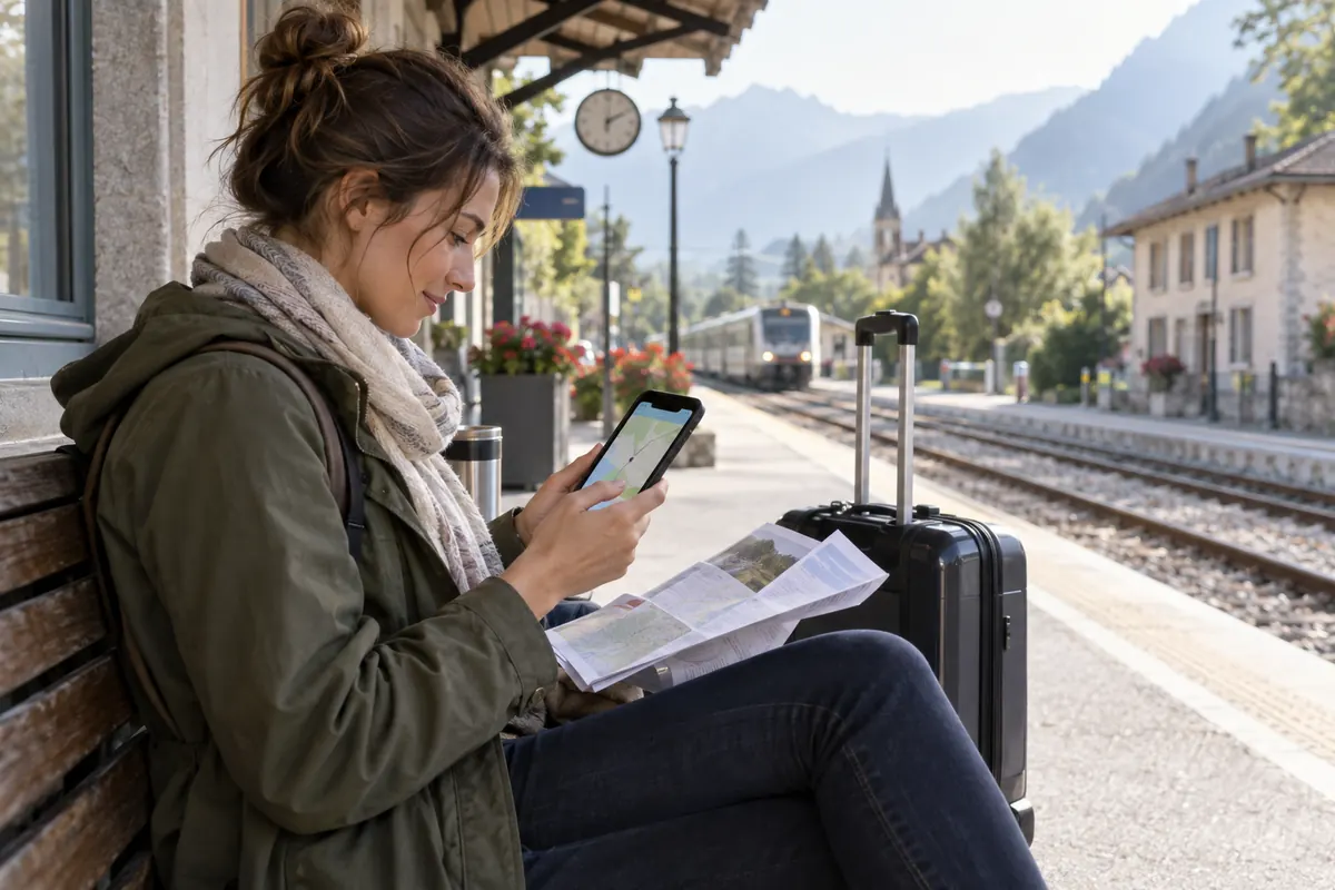 Illustration éditoriale d’une carte accessible sur un téléphone